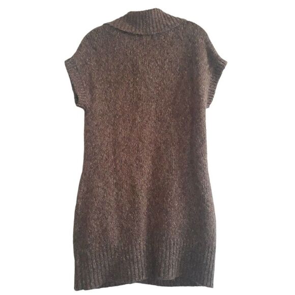 Fenn Wright Mansion Alpaca Wool Sweater Womens Med Brown Button Up Longline Shor - Picture 2 of 9